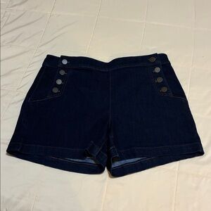 Loft Sailor Jean Shorts Dark Blue